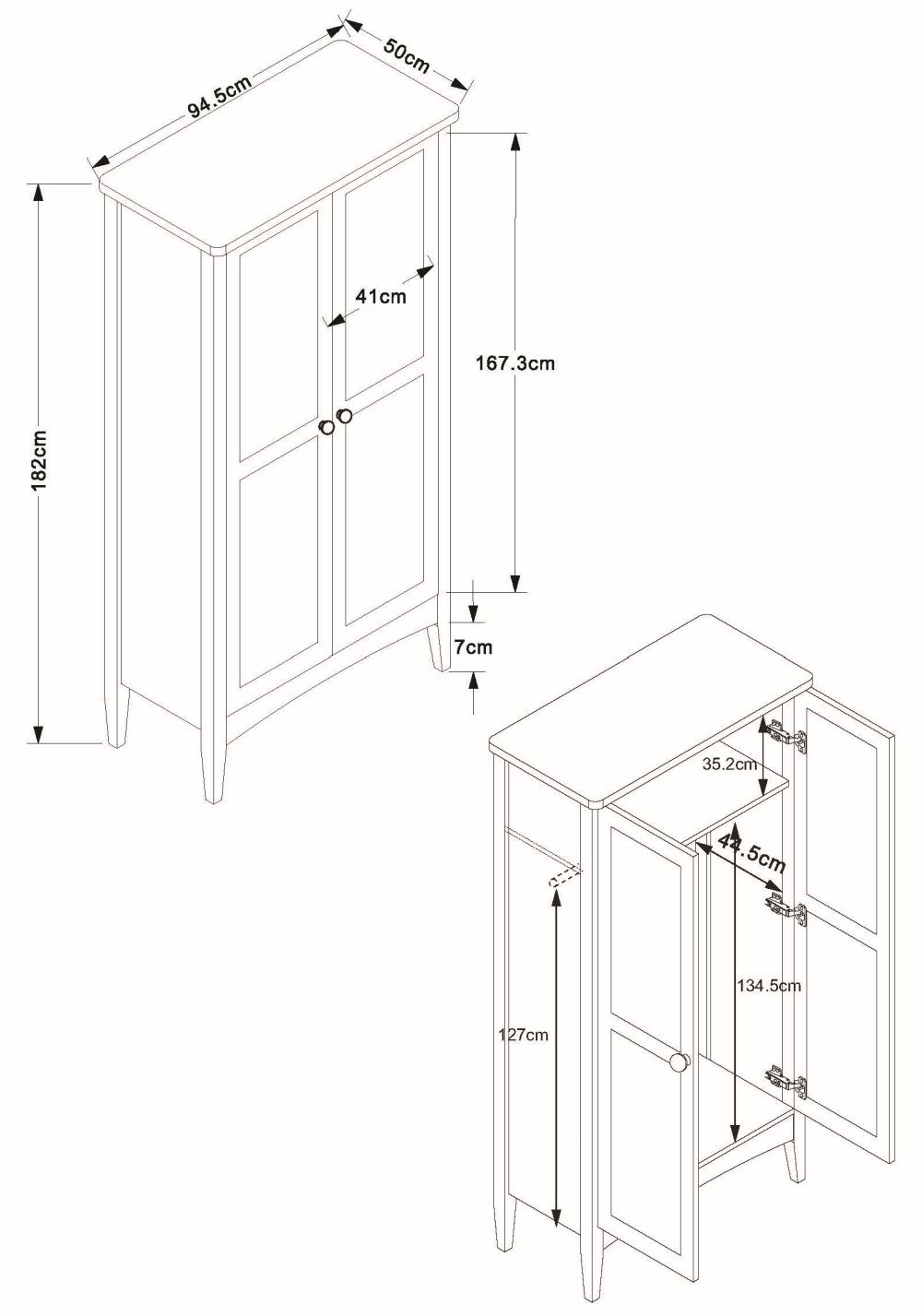 Product photograph of Como Blue 2 Door Wardrobe from Choice Furniture Superstore.